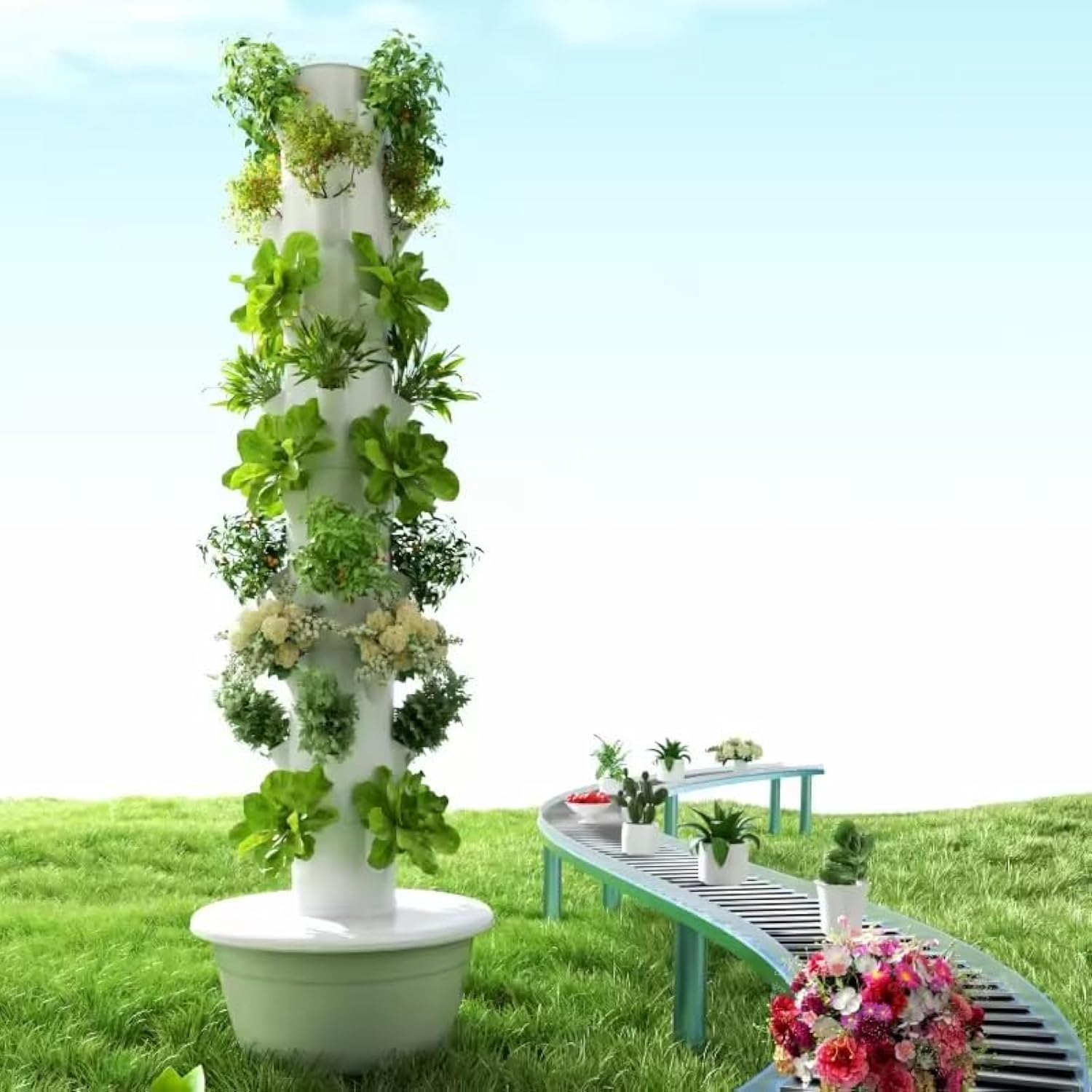 Vegetable Transplanter - Torre di Coltivazione Idroponica Verticale, Sistema